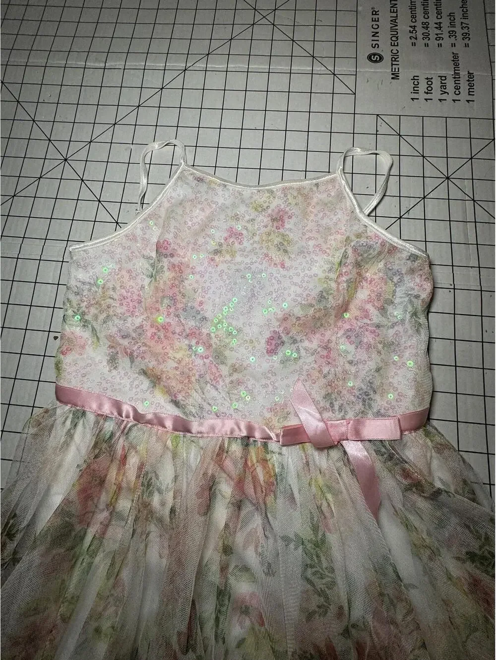 Lilt Floral Spring Party Dress Tulle Girls Youth Size Large 14